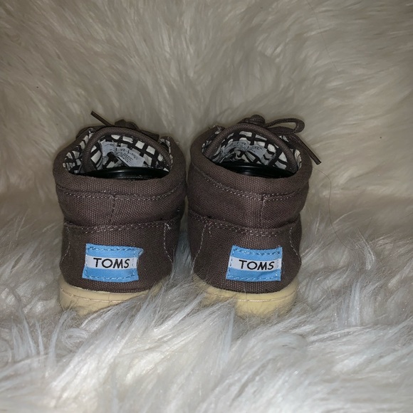 UNISEX KIDS HIGH TOP GRAY TOMS - Picture 3 of 6